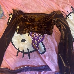 brown off the shoulder top